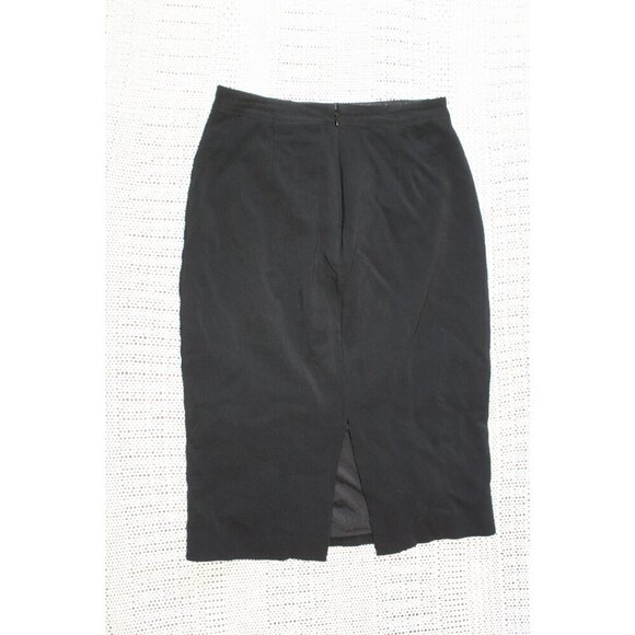 A.L.C. Pencil Midi Skirt Black Size 6 US Button side Zipper Vintage Y2K Goth - Picture 10 of 10